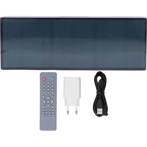 Réveil LED avec télécommande, grand écran 7 couleurs, horloge électronique pour maison école, prise UE 100‑240V (1/5)