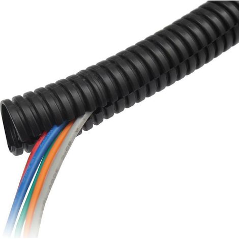 Geschlitztes Wellrohr Kabelschutz Meterware Ø 12,0 mm (1/3)
