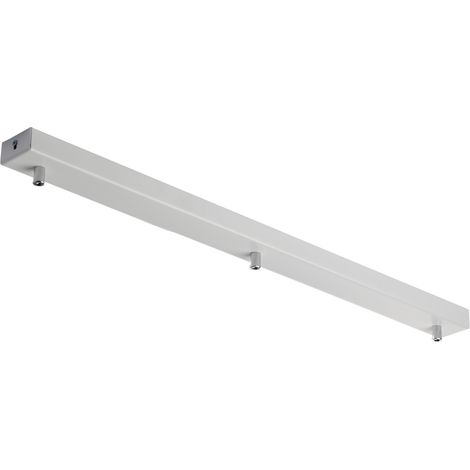 Binario Rettangolare Multicavo 3 Luci In Ferro Laccato Bianco 70 Cm (1/2)