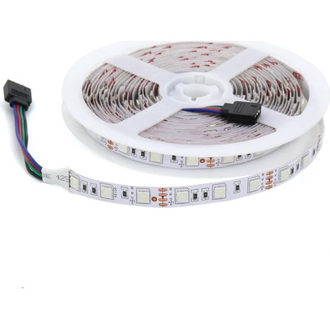 IluminaShop - Tira de LED 72W 12V DC SMD5050 60 LED/m 14,4W/m IP20 RGB (5 metros) RGB (1/5)