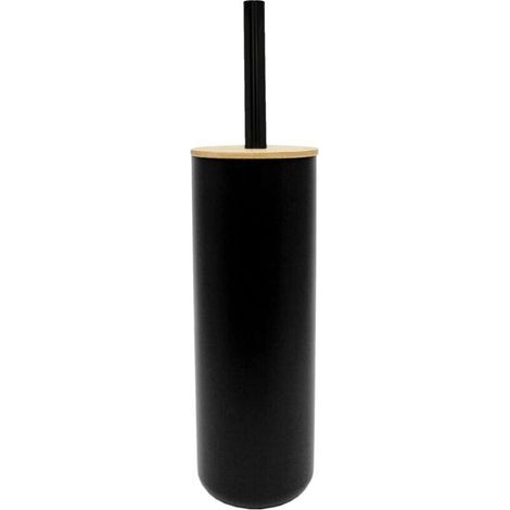 1 Brosse WC, Bambou, Polystyrène, Noir, 9,1x37,2 cm, Salle de bain (1/3)