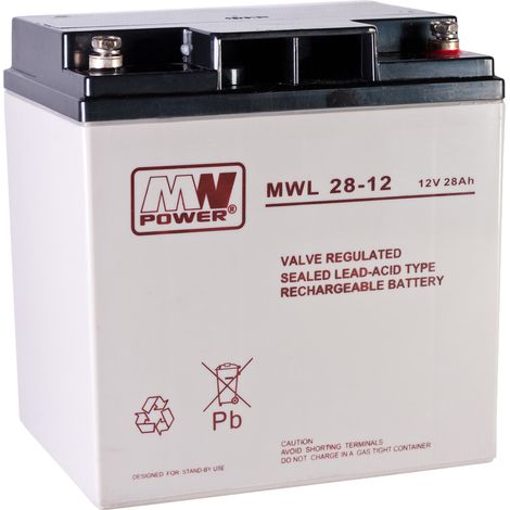 MWL 28-12: AGM-Batterie 12V/28Ah, 166125175 (M5)