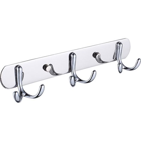 Porte-manteaux mural robuste en acier inoxydable pour salle de bain, cuisine, chambre à coucher (1/5)