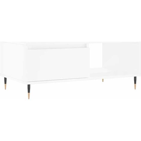 Maison Exclusive - Couchtisch Weiß 90x50x36,5 cm Holzwerkstoff (1/5)