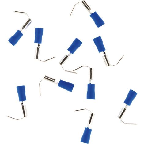 10 Conectores Azul Clips Mixtos Macho Hembra 6,3 mm