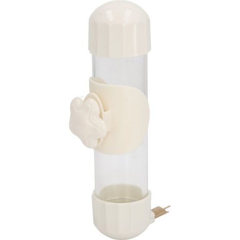 Distributeur d'eau automatique anti-fuite pour cage à oiseaux, adapté aux perroquets de petite, moyenne et grande taille, ainsi qu'aux chinchillas (blanc). (1/5)