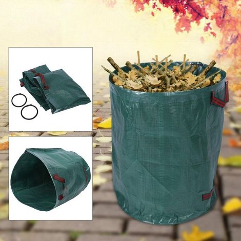 4er-Pack wiederverwendbare Gartenabfallsäcke, Laubsäcke mit großem Fassungsvermögen