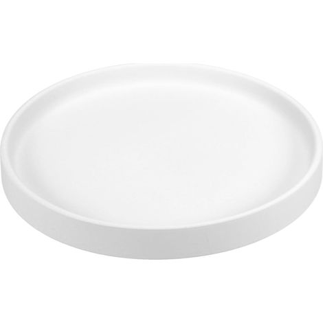 Soucoupe Ronde en Céramique pour Plantes Blanc (1/5)