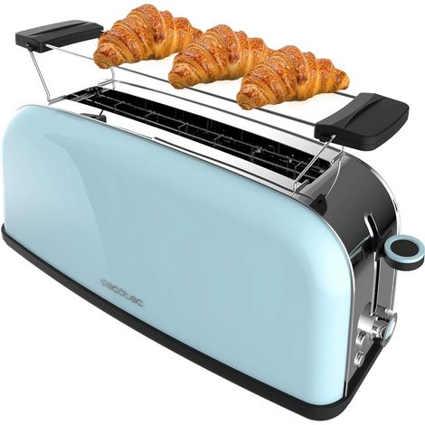 Grille-pain Bleu Inox 1 Fente Longue 850W (1/2)