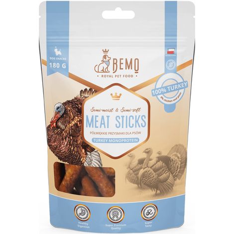 Palitos de carne BEMO Monoproteína de pavo 180 g
