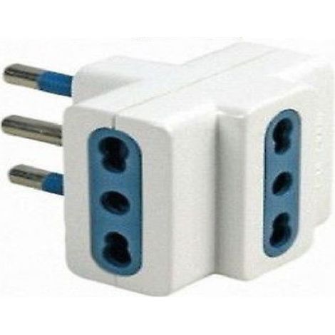 Triple Adaptateur 2p+ T 10a Avec Fiche 10a + 3 Prises 10a Triple Petite Prise