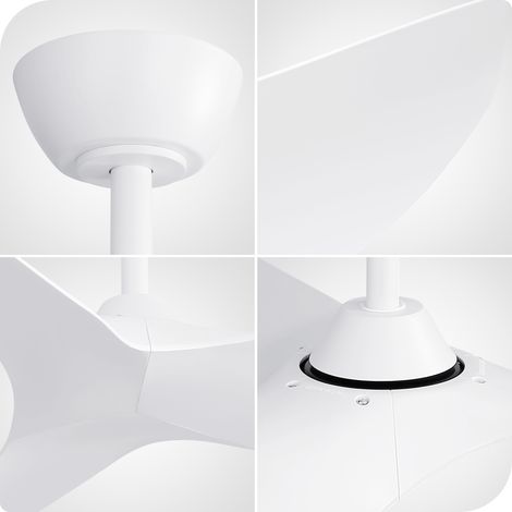 Ventilateur de Plafond 96,5 cm sans Lumière avec Télécommande, Moteur DC, pour Intérieur et Extérieur, Chambre et Salon (1/5)
