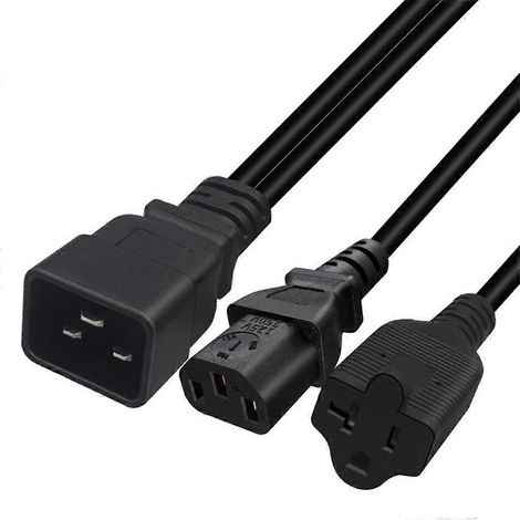 Netzadapter, Umrüstkabel, Verteilerkabel C20 auf C13 &5 20R