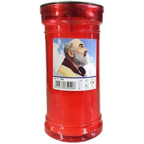 Trade Shop - Vela Residuo 12 Cm T40 Padre Pio Luminum Votive Cero Light -