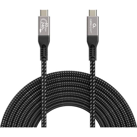 Cable de datos y carga con suministro de energÃ­a (PD) tipo C de 100 W, 1 m, negro