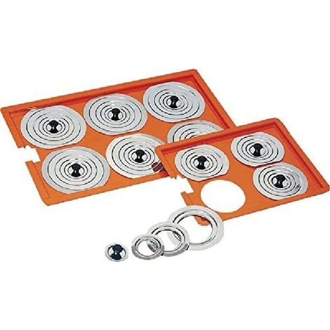 neolab e en-4107 coperchio in acciaio inox per bagno e-4087, con 4 anelli, 80 mm
