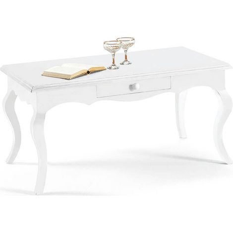 Tavolino classico da salotto Colori mobili tempesta: Bianco opaco