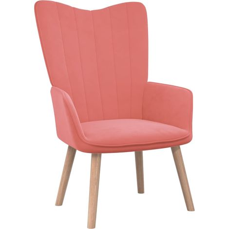 Chaise de relaxation Rose Velours 10 (1/5)