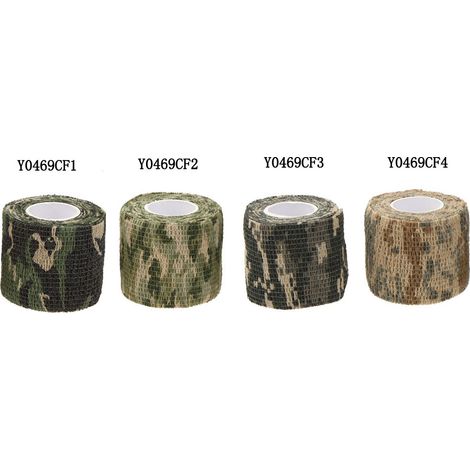 1 rouleau réutilisable en plein air militaire Camouflage chasse Camping Cycle Wrap élastique furtif bande 5CM x 4.5M (1/5)