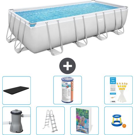 Bestway Bestway Power Steel Rectangulaire - 488x244x122 cm - 8-pièces S541 (1/4)