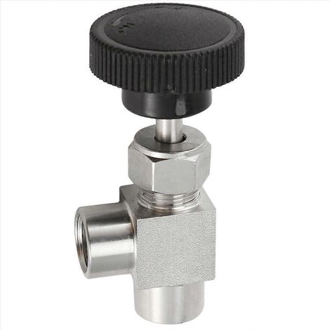 Robinet à pointeau réglable, filetage femelle 1/4 pouce, acier inoxydable 304, pour eau et gaz (1/5)