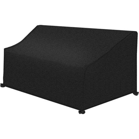 Housse de protection pour banc de jardin en tissu Oxford 210D, imperméable, protection pour mobilier d'extérieur, noir, 224 × 83 × 84 cm (1/2)