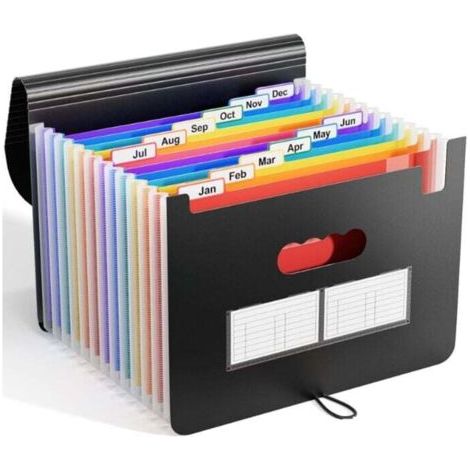 Trieur A4 / Range Document / Rangement Papier 12compartiments- Trieur Rangement documents Classeur a4 Organiseur Documents Trieur Extensible Accordéon Document