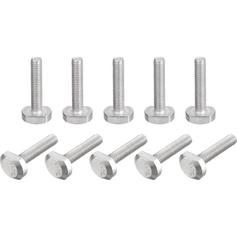 T-slot Boulons, 10pcs M6x30 mm T Fente Interruption Étalon Glissement Boulons 304 Inoxydable Acier T Forme Vis pour T Piste (1/5)