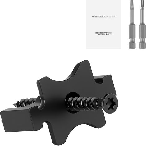 Mophorn 500 clips ocultos para tarimas de composite, fabricados en plástico PP, con tornillos metálicos incluidos. Clips universales en forma de T, compatibles con espacios de 6,5 mm, 32x19x13 mm. (1/5)