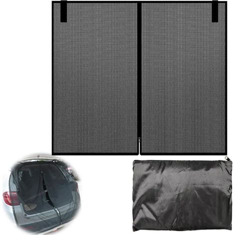 Moustiquaire pour Hayon de Voiture, 175x150cm Moustiquaire de Voiture, pour Camping-Cars, Caravanes, Ventilation de Fourgonnette et Protection Contre Les Insectes (1/5)