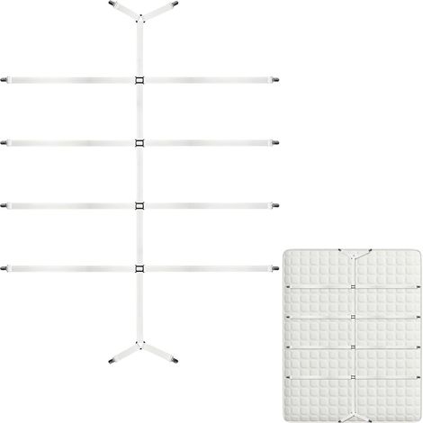 Adjustable Sheet Tensioner with 12 Metal Clips, Elastic Support for Fitted Sheets, Length up to 3.3 m, Wrinkle-Free and Non-Slip, for Sheets and Mattresses (White) (1/5)