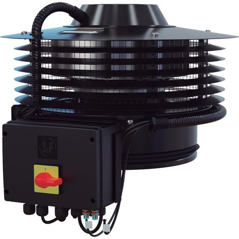 Tourelle centrifuge horizontale ecowatt monophasée 230V 4 pôles diamètre 250mm S&P 200606