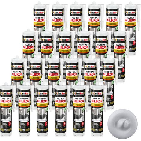 IsolBau Neutrales Silikon Hellgrau 24 x 300 ml (1/5)