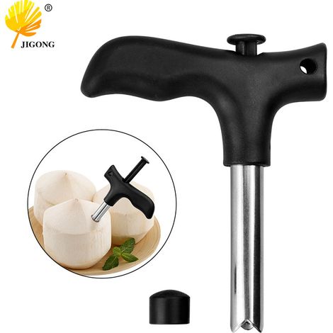 Ouvre-noix de coco, ouvre-coque de noix de coco en acier inoxydable, ouvre-trou de noix de coco, outil d'ouverture de noix de coco, outil de perçage et de poinçonnage pour ouvrir les jeunes noix de co (1/5)