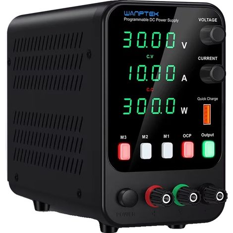 Fuente de alimentación de CC, voltaje y corriente ajustables, APS 30V 10A 300W, enchufe EU-b de 220V (1/2)