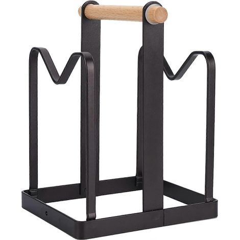 Organisateur de rangement pour planche à découper, louche, spatule, couvercles, casseroles et poêles, à poser sur plan de travail (1/5)
