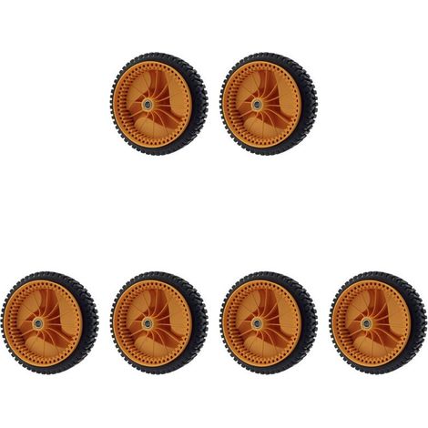 Juego de 6 ruedas de 196 mm para cortacésped Husqvarna McCulloch 5324025-67, 5324029-36, 532402567, 532402936 (1/4)