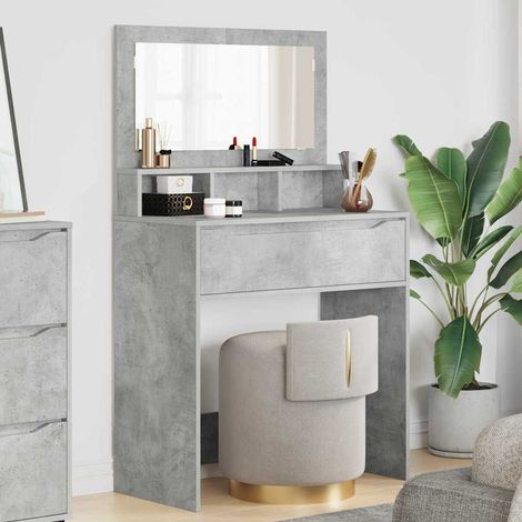 Schlafzimmer-Frisiertische Beton Grau 80 x 39,6 x 135 cm