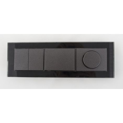 Steckdosenrahmen Vilma xp500 Glas 3-fach schwarz (1/3)