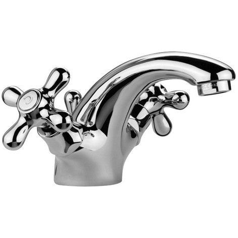 Robinet Lavabo Double Levier Bec 114 mm Couleur Or Chrome Paffoni Iris IRV075CO chromè-or - Iris - Vidage automatique 1"1/4 (1/3)