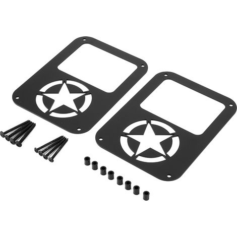 Pare-chocs arrière en forme d'étoile à cinq branches pour Jeep Wrangler JK 07-18, capot décoratif de feu arrière (1/5)