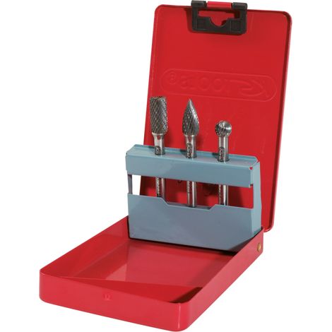 KS Tools - Jeu de 3 fraises HM, diamètre 10 mm x queue 6 mm - 515.3203 (1/3)