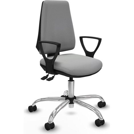 Piqueras-y-crespo Elche Chaise de bureau gris faux cuir (1/3)