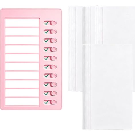 Memo-Kunststofftafel,Notizbrett für tägliche, mit Blank Papier für Aufgabe (1/2)