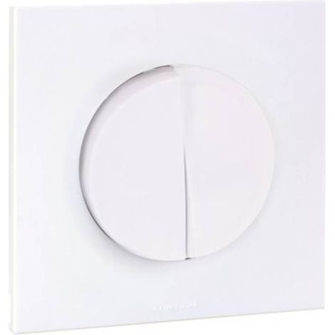 Double va et vient complet avec griffes et plaque - SQUARE EASY blanc - Eur'Ohm