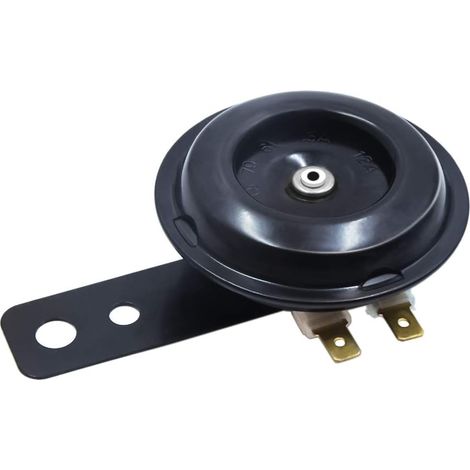 Corne Électrique Métal 110dB 6V 1.5A Noir pour Moto  Métal, Imperméable, Anti-Sable, Bornes Cuivre Pure, Support Universel, Pour Petites Motos Et Vélos Électriques, Anticorrosion (1/5)