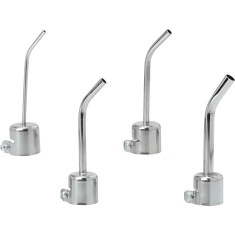 4 Pièces Embouts de Chaud Alliage Aluminium Buses Coudées Allongées pour Station Soudage et Brasage Air Chaud Accessoires Polyvalents et Résistants