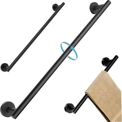 Porte-serviettes mural, barre porte-servi 66 cm (26 pouces), support de suspension facile à installer pour salle de bain, cuisine ou véranda (1/5)