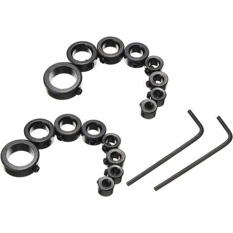 [NIEMALS VERWENDET]  3–16 mm Bohrer, Tiefenanschlagring, Ringpositionierer, Ringpositionierer, langlebiger Holzbearbeitungsbohrer mit Sechskantschlüssel (16 Stück Tiefenanschlag-Tiefenkragen)