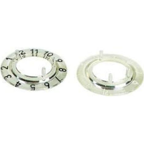 Bouton 15 mm - 11 Chiffres - Transparent Noir - Pour Panneau De Commande - 5 Pièces (1/2)